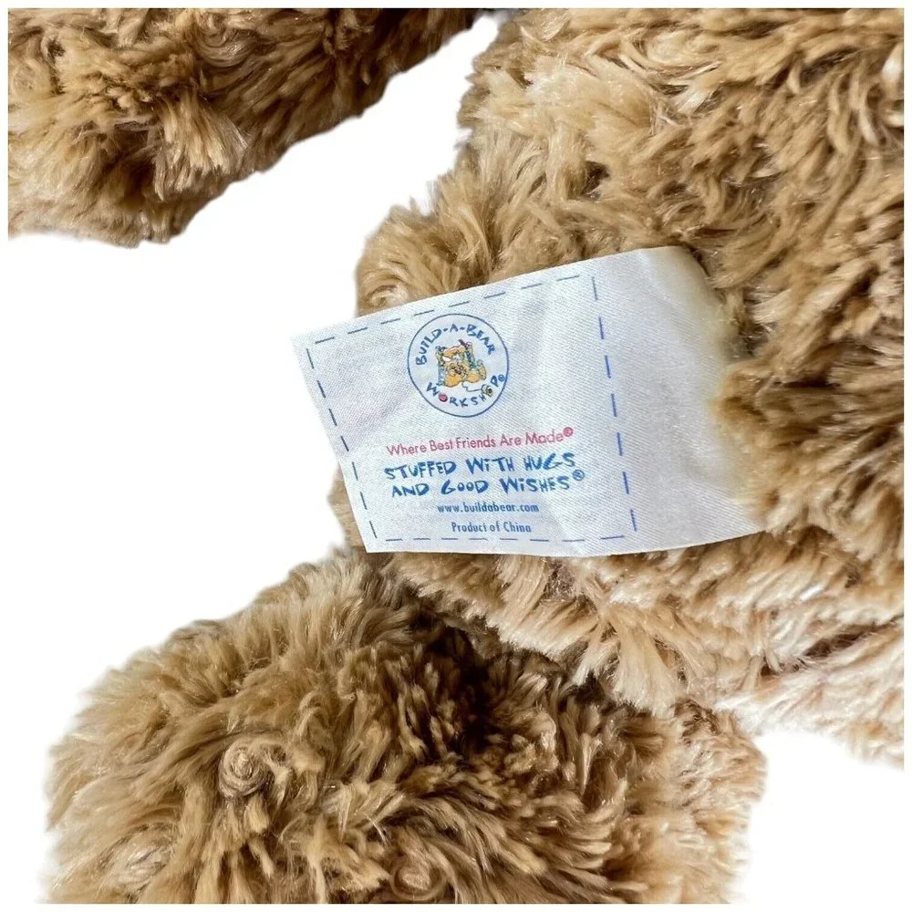 Build A Bear Brown Teddy Bear‎ Plush Talks Pink Bows Ears 17” Stuffed Animal Toy